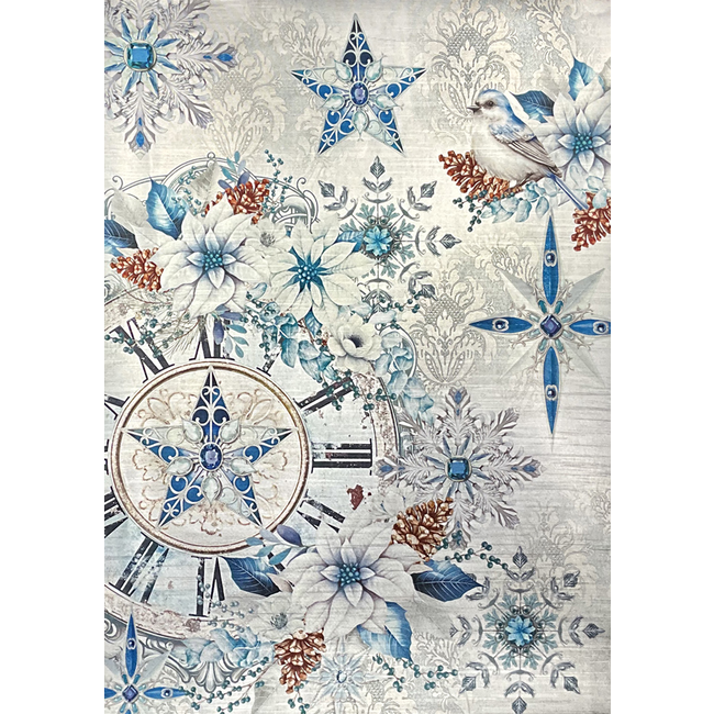 Ciao Bella DELUXE ELEGANCE OF BLUE PAPER SILVER A4 5/PKG