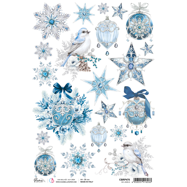 Ciao Bella RICE PAPER A4 ICE JEWELS