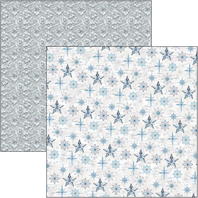 Ciao Bella ELEGANCE OF BLUE PATTERNS PAD 12"X12" 8/PKG