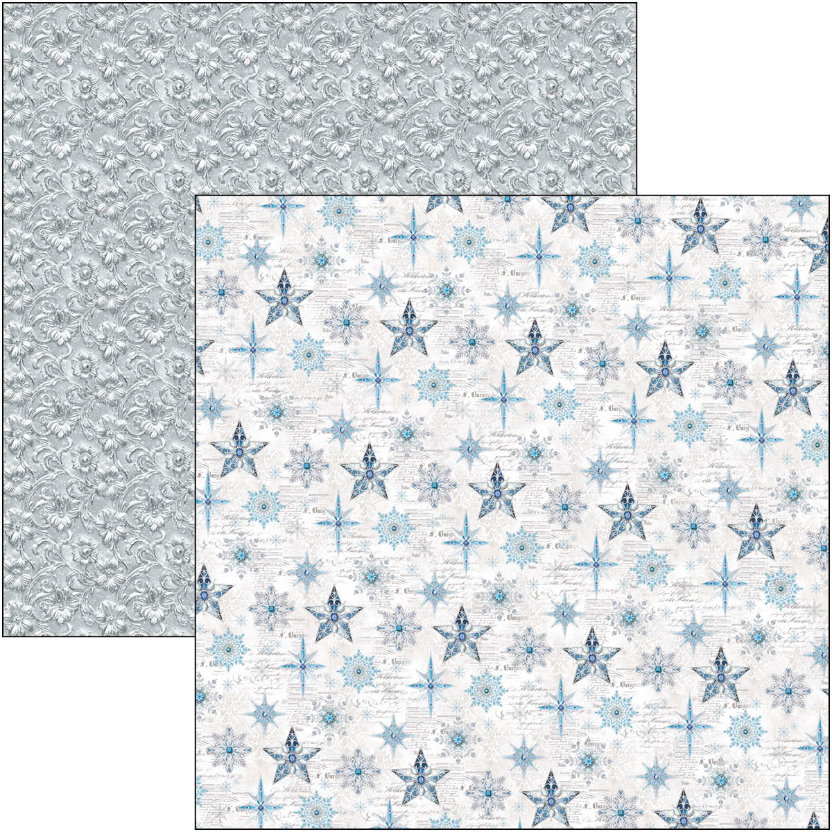 Ciao Bella ELEGANCE OF BLUE PATTERNS PAD 12"X12" 8/PKG