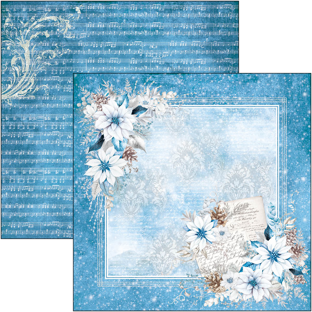 Ciao Bella ELEGANCE OF BLUE PATTERNS PAD 12"X12" 8/PKG