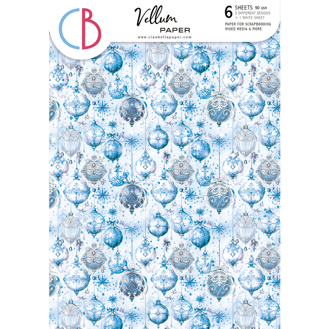 Ciao Bella VELLUM ELEGANCE OF BLUE PAPER PATTERNS A4 6/PKG