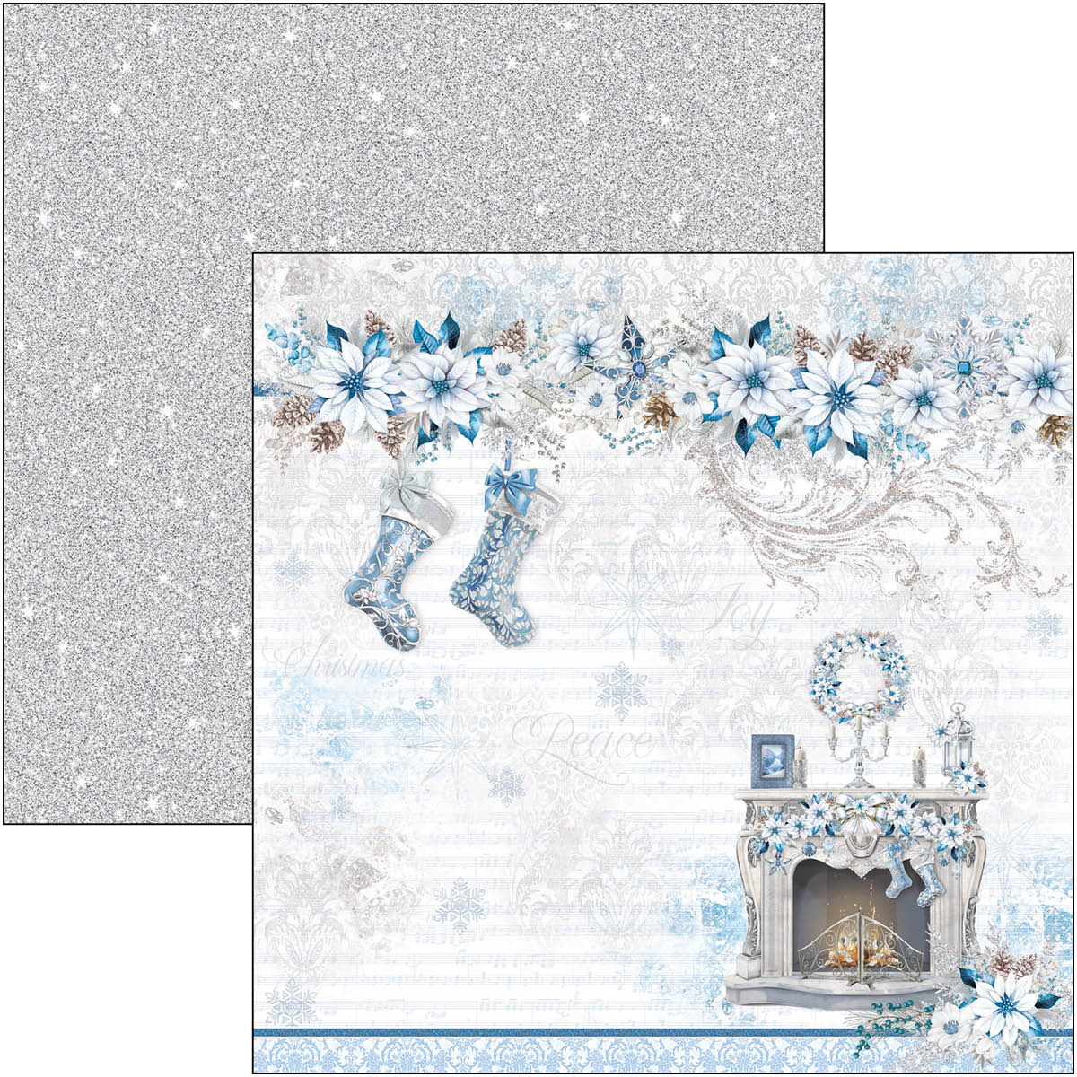 Ciao Bella ELEGANCE OF BLUE PAPER PAD 12"X12" 12/PKG