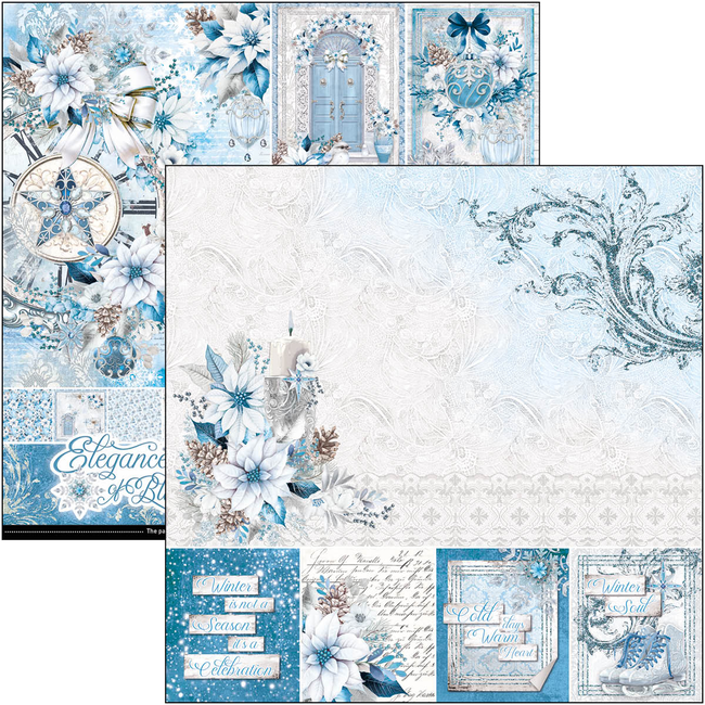 Ciao Bella ELEGANCE OF BLUE PAPER PAD 12"X12" 12/PKG