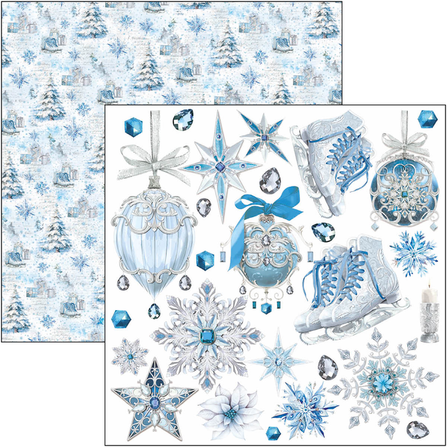Ciao Bella ELEGANCE OF BLUE FUSSY CUT PAD 6"X6" 24/PKG