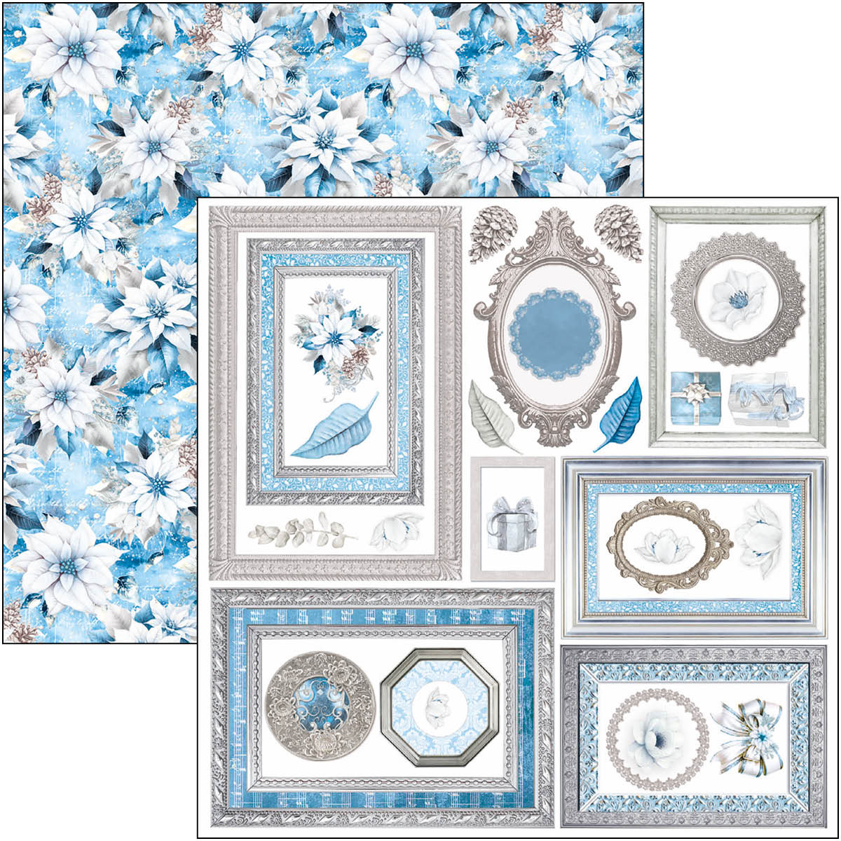 Ciao Bella ELEGANCE OF BLUE FUSSY CUT PAD 6"X6" 24/PKG