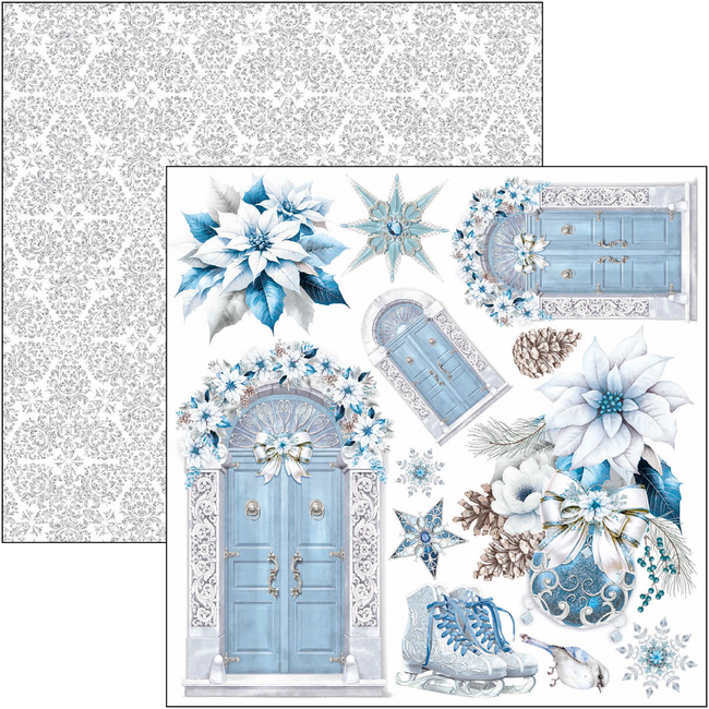 Ciao Bella ELEGANCE OF BLUE FUSSY CUT PAD 6"X6" 24/PKG