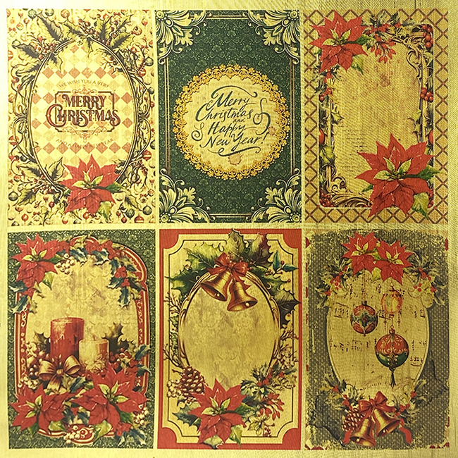 Ciao Bella DELUXE THE NUTCRACKER PAPER GOLD 6"X6" 5/PKG