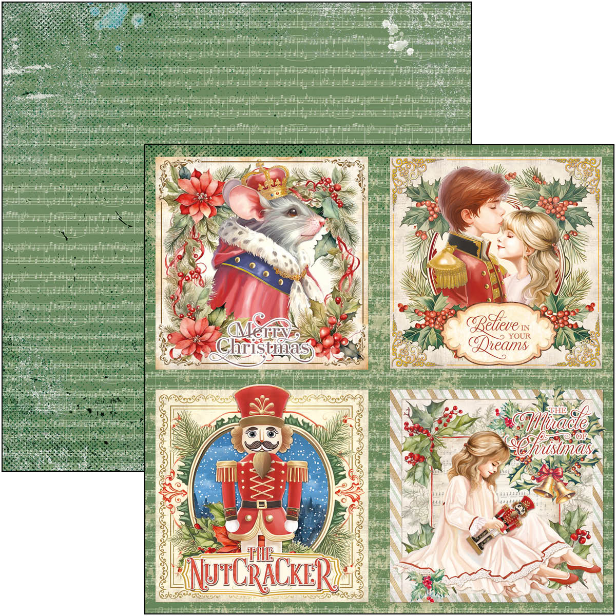 Ciao Bella THE NUTCRACKER PATTERNS PAD 12"X12" 8/PKG