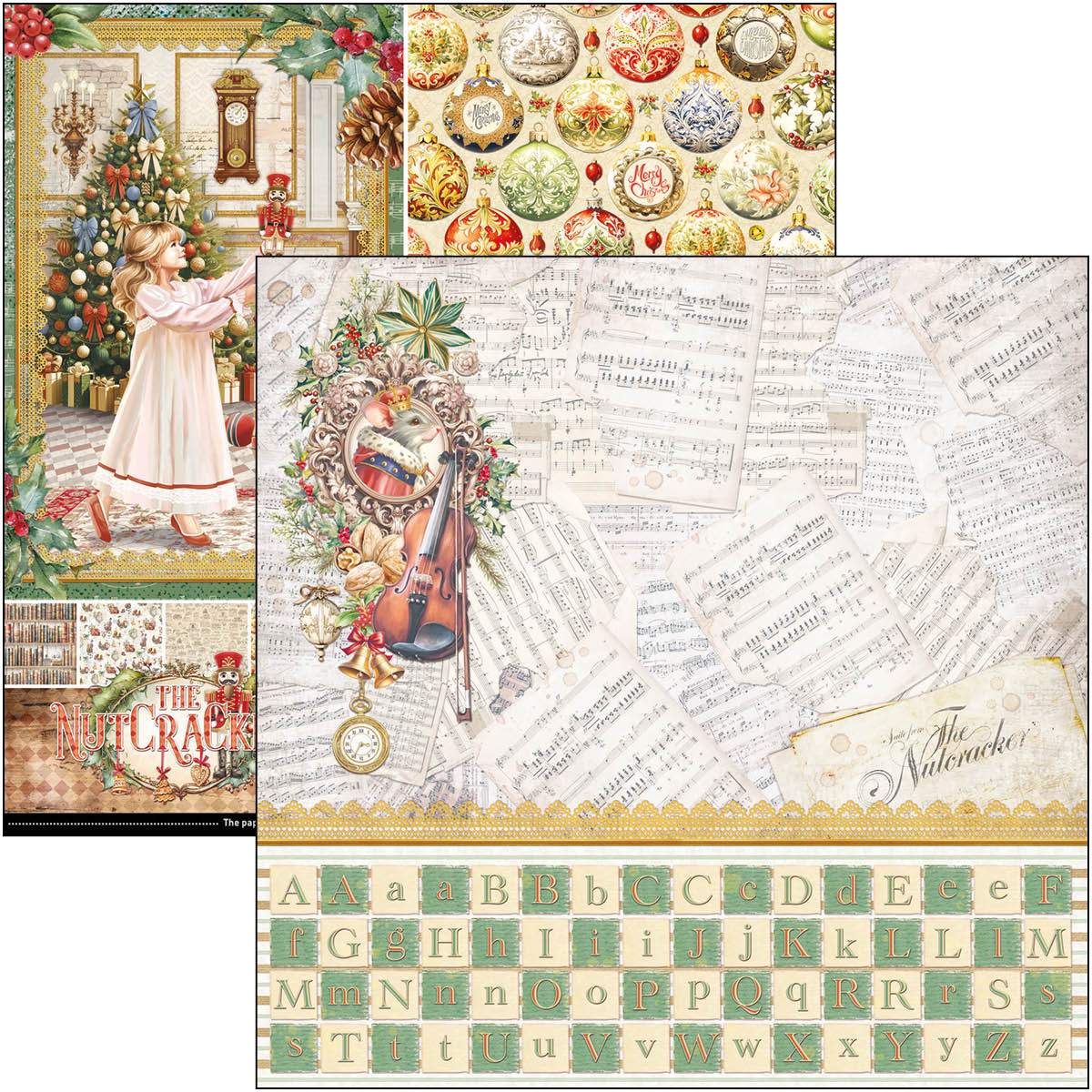Ciao Bella THE NUTCRACKER PATTERNS PAD 12"X12" 8/PKG