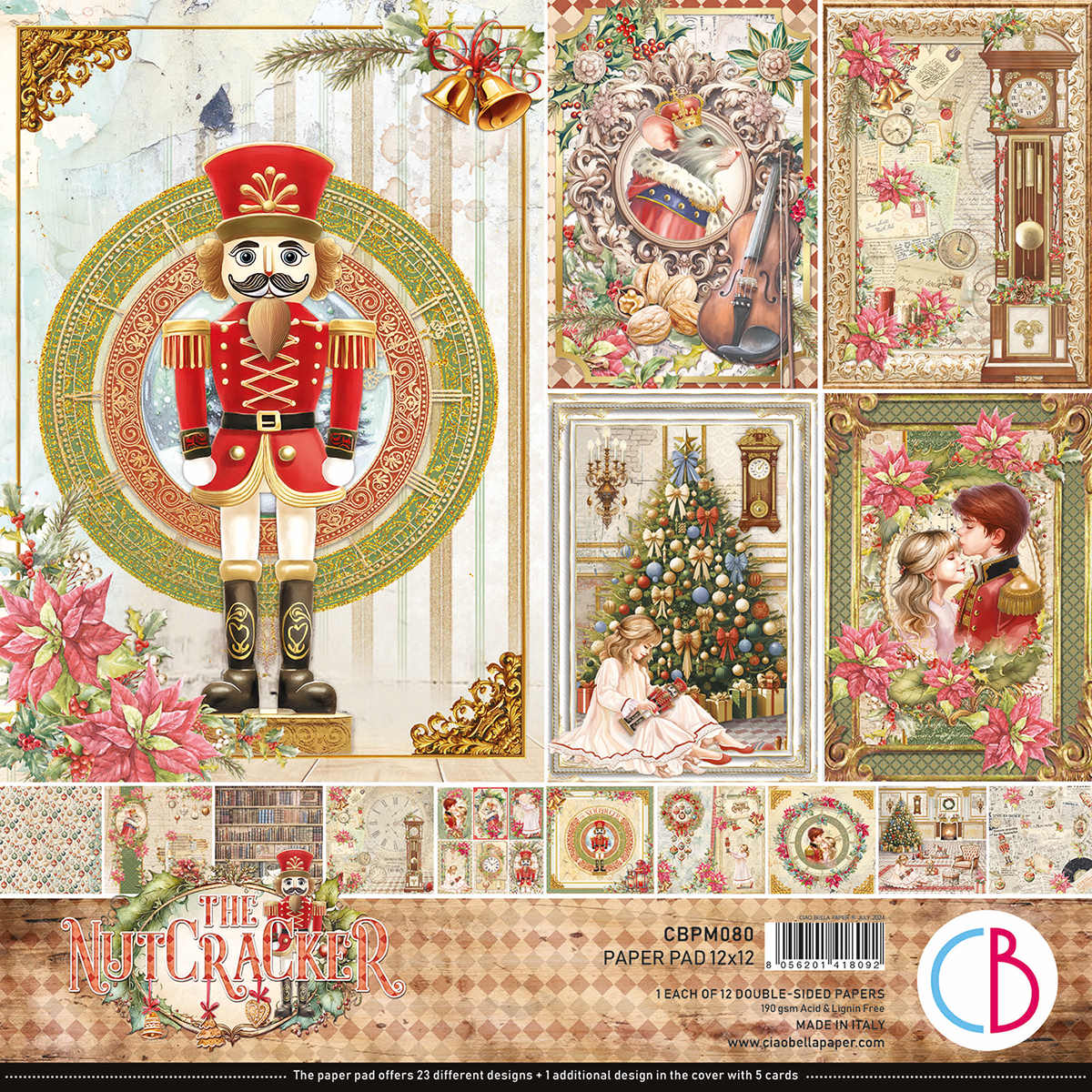 Ciao Bella THE NUTCRACKER PAPER PAD 12"X12" 12/PKG