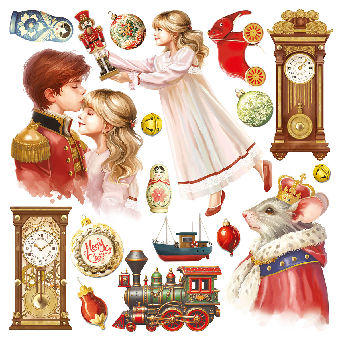 Ciao Bella VELLUM THE NUTCRACKER FUSSY CUT 6"X6" 6/PKG