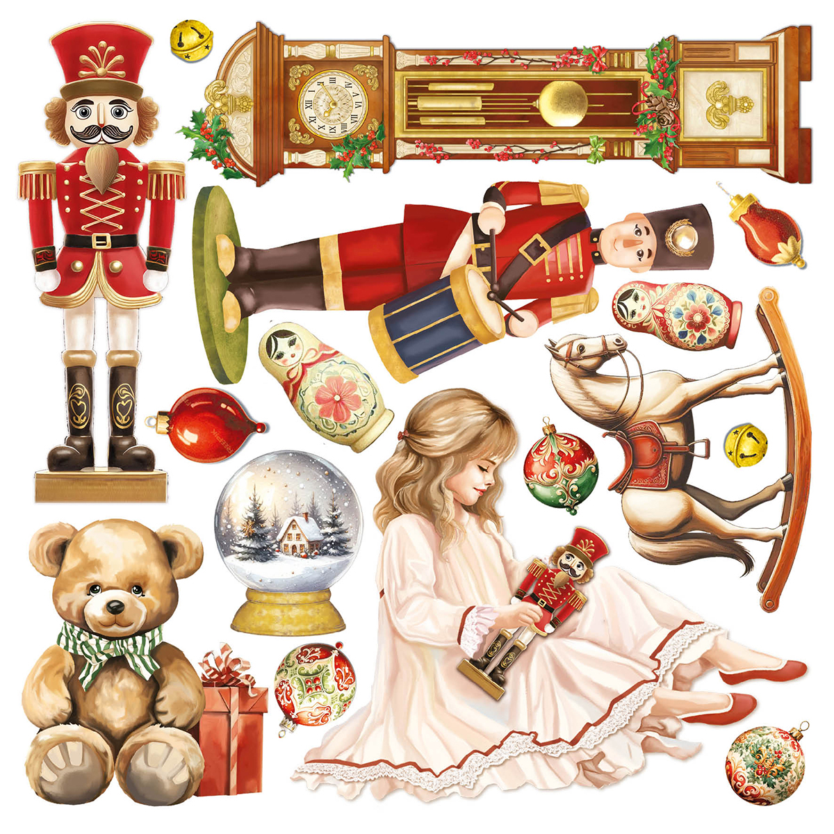 Ciao Bella VELLUM THE NUTCRACKER FUSSY CUT 6"X6" 6/PKG