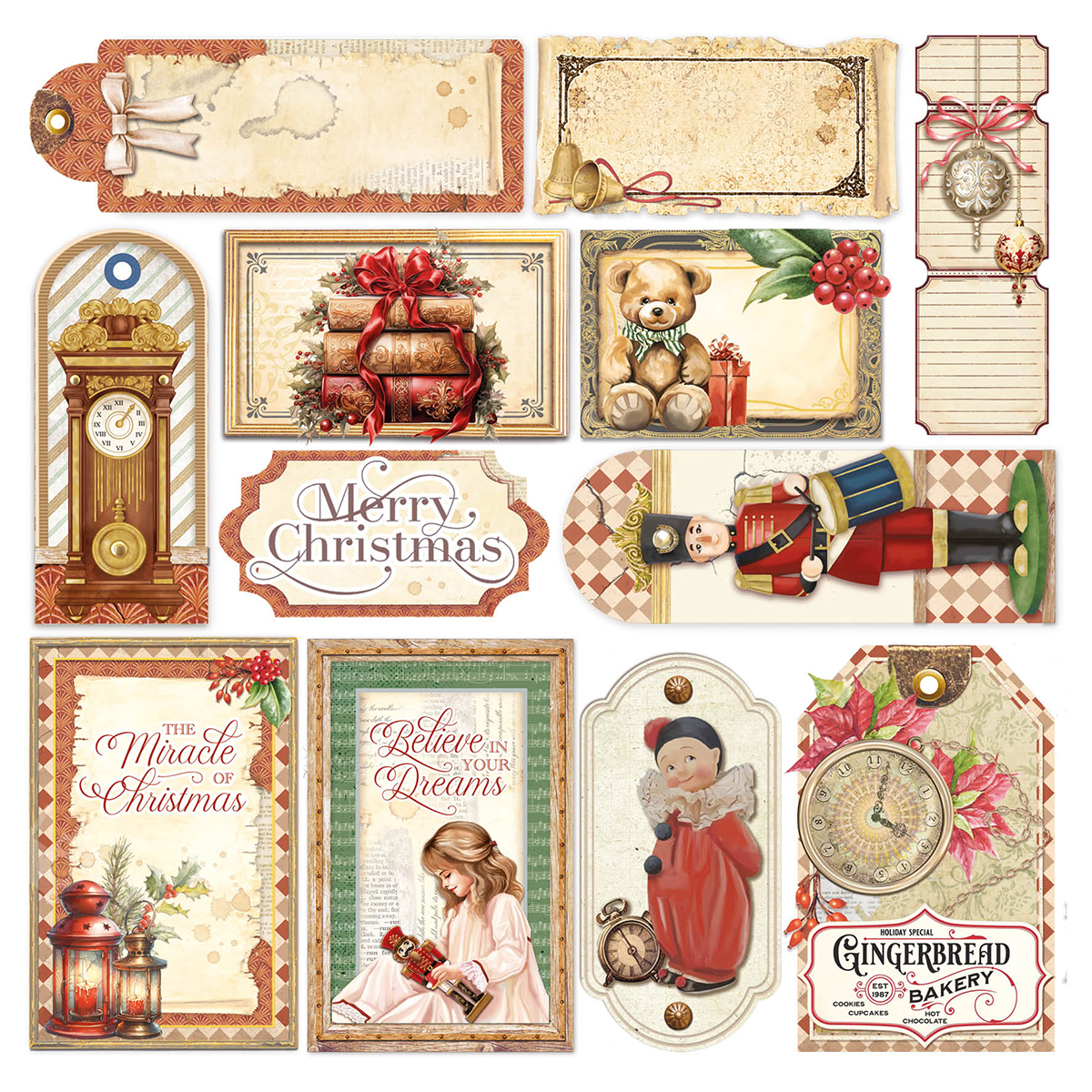 Ciao Bella VELLUM THE NUTCRACKER FUSSY CUT 6"X6" 6/PKG