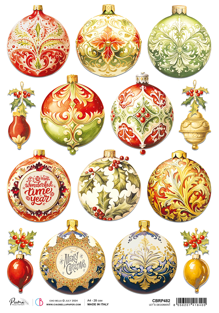 Ciao Bella RICE PAPER A4 LET’S DECORATE!