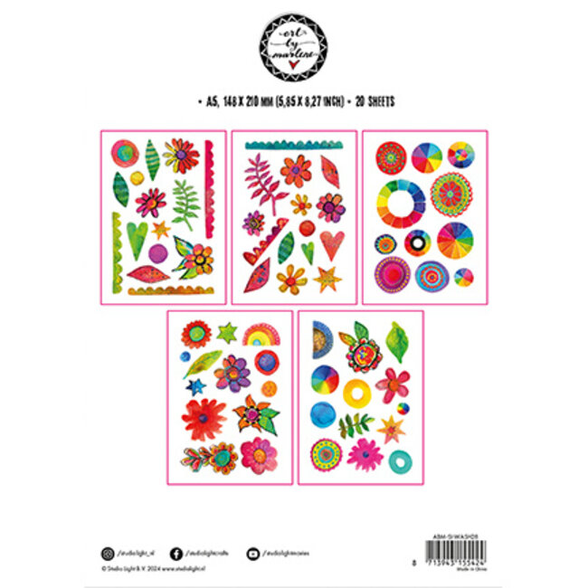 Studio Light ABM Washi Sticker sheets Colorful elements Signature Collection nr.28