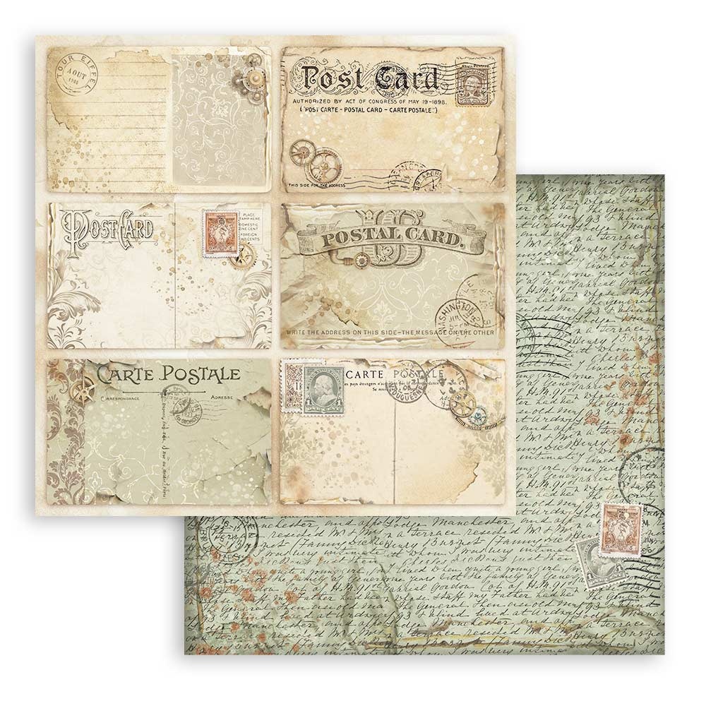 Stamperia Scrapbooking Double face sheet - Alterego postcard