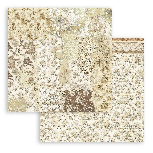 Stamperia Papierblok 30,5x30,5 cm - 10 vellen - Old Lace