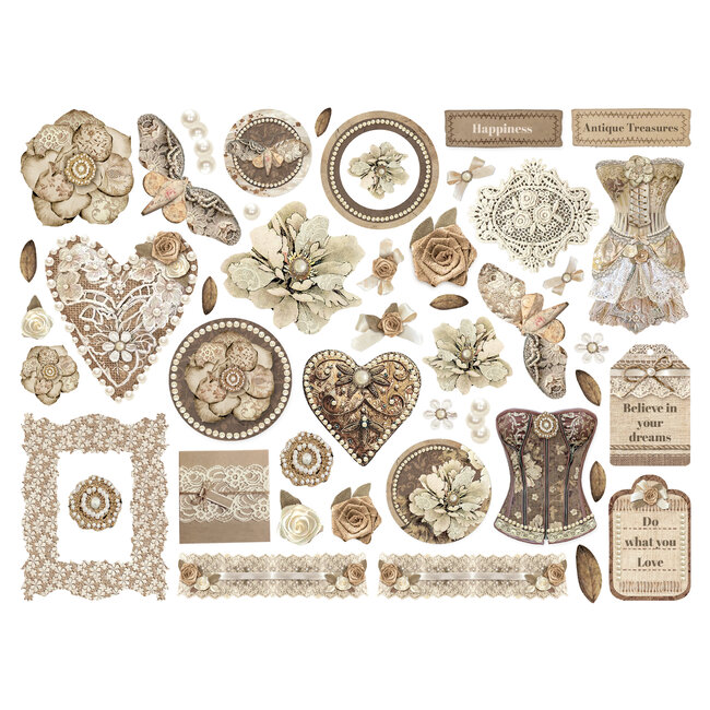 Stamperia Die cuts assorted - Old Lace