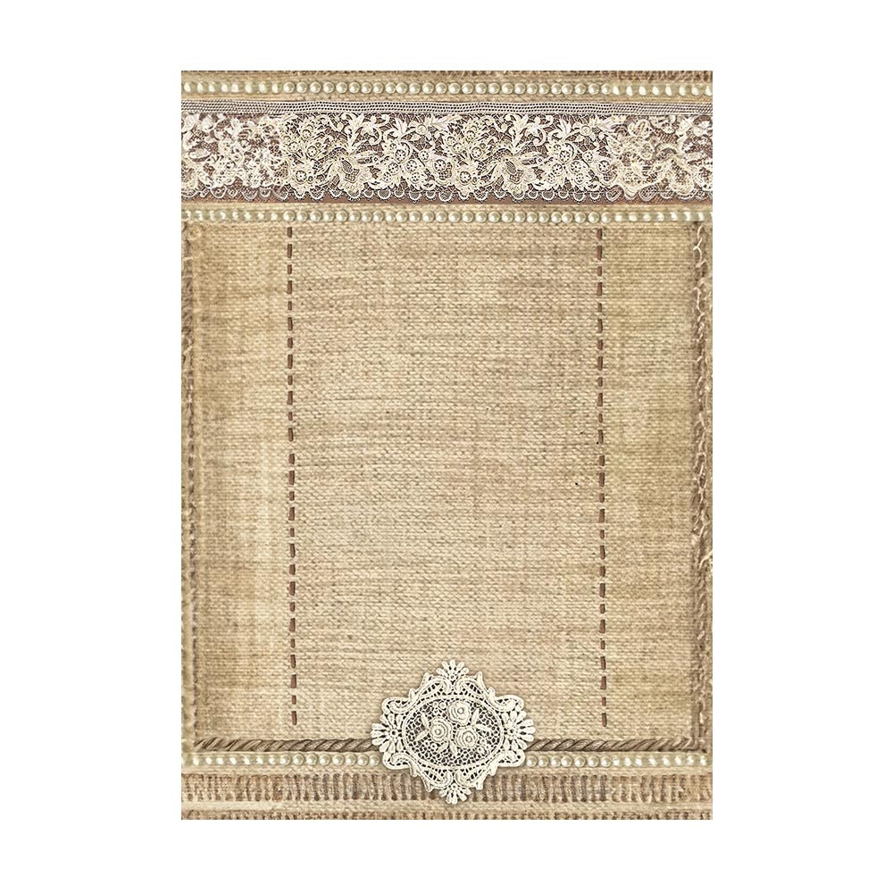 Stamperia Selection 8 Rice paper A6 backgrounds - Old Lace