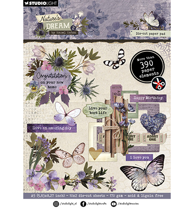 Studio Light HE Die-cut Paper Pad Paper elements Nature's Dream 2 nr.235