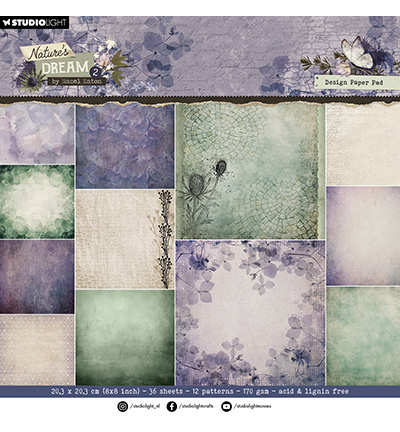 Studio Light HE Designer Paper Pad Background papers Nature's Dream 2 nr.236
