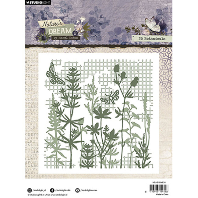 Studio Light HE Embossing folder 3D Botanicals Nature's Dream 2 nr.24