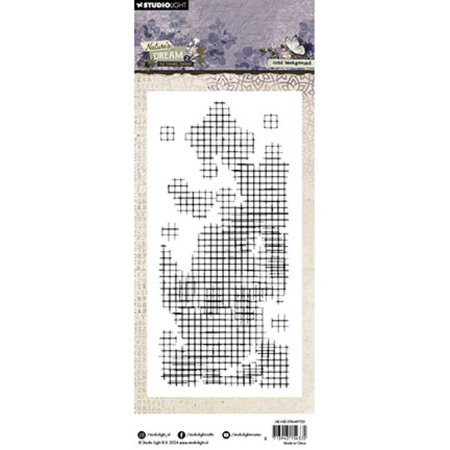 Studio Light HE Clear Stamp Grid background Nature's Dream 2 nr.720