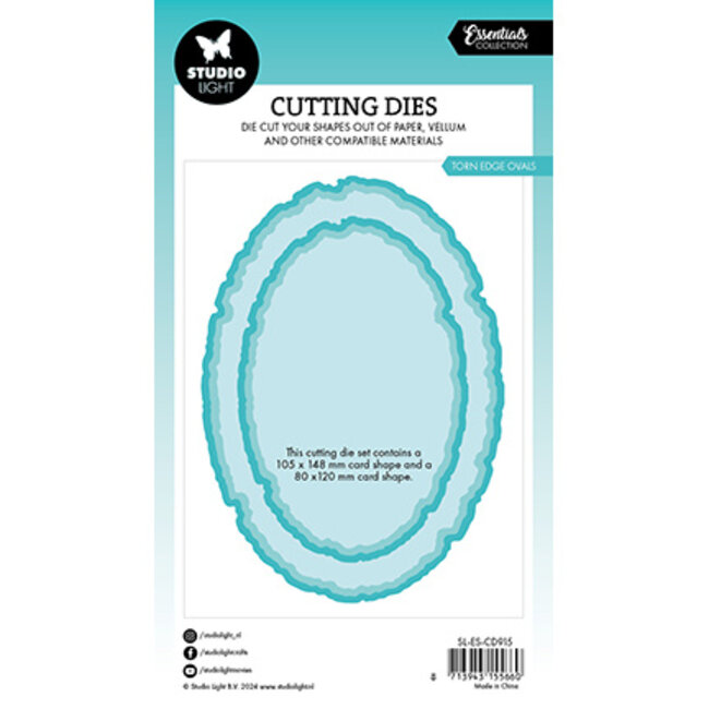 Studio Light SL Cutting Die Torn edge ovals Essentials nr.915