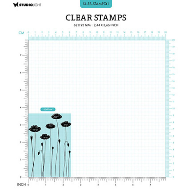 Studio Light SL Clear Stamp Poppies Essentials nr.741