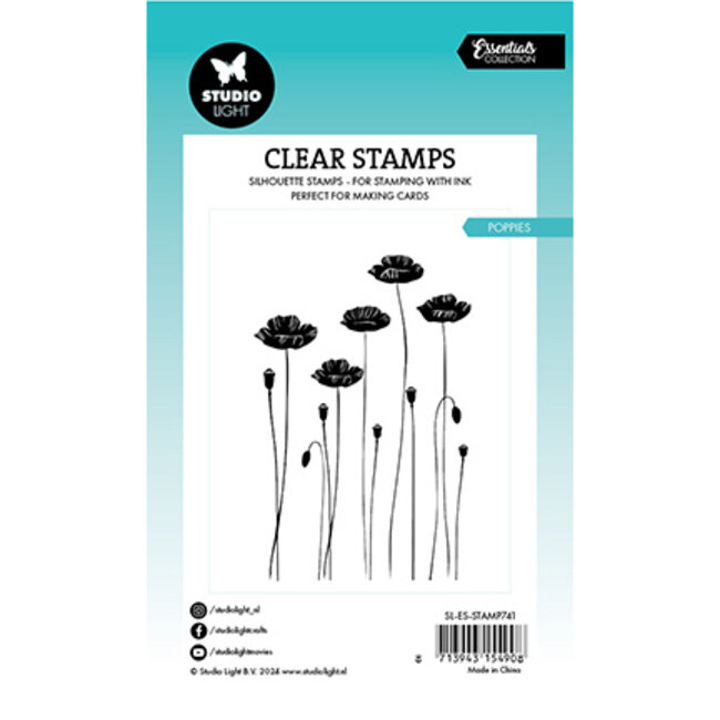 Studio Light SL Clear Stamp Poppies Essentials nr.741