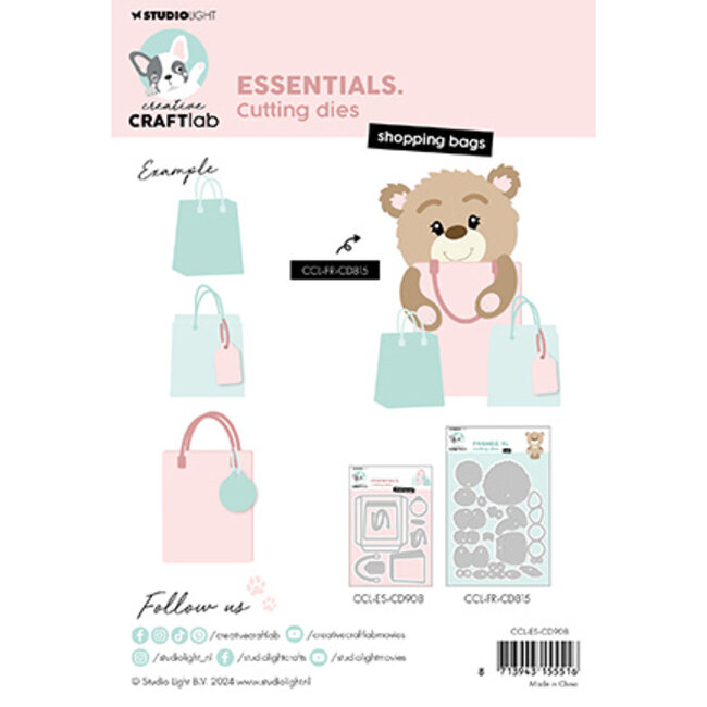 Studio Light - Creative Craftlab CCL Cutting Die Shopping bags Essentials nr.908