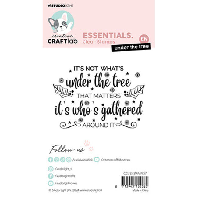 Studio Light - Creative Craftlab CCL Clear Stamp Under the tree Essentials nr.757