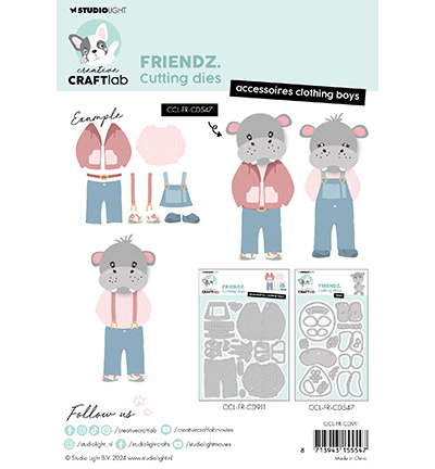 Studio Light - Creative Craftlab CCL Cutting Die Accessoires clothing boys Friendz nr.911