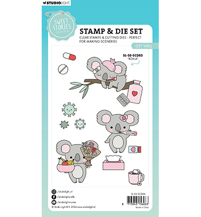 Studio Light -Sweet Stories SL Stamp & Cutting Die Get well Sweet Stories nr.86