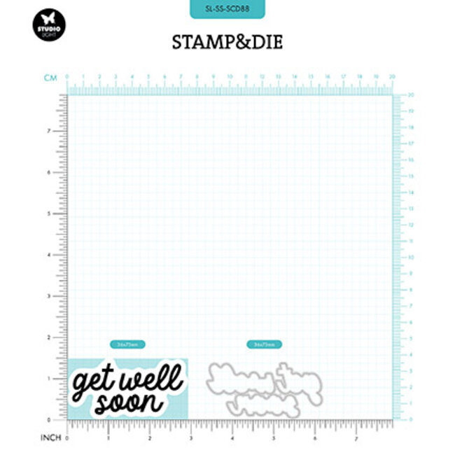Studio Light -Sweet Stories SL Stamp & Cutting Die Get well soon Sweet Stories nr.88