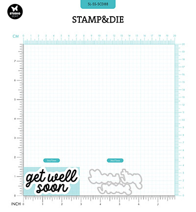 Studio Light -Sweet Stories SL Stamp & Cutting Die Get well soon Sweet Stories nr.88