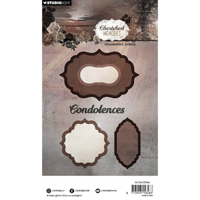 Studio Light SL Cutting Die Ornamental labels Cherished Memories nr.944
