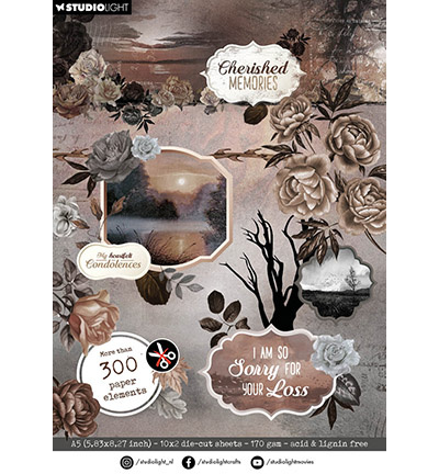Studio Light SL Die-cut paper pad Paper elements Cherished Memories nr.264