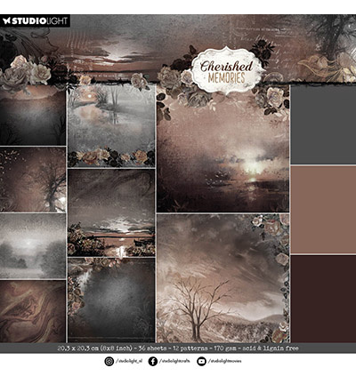 Studio Light SL Design paper pad Background papers Cherished Memories nr.265