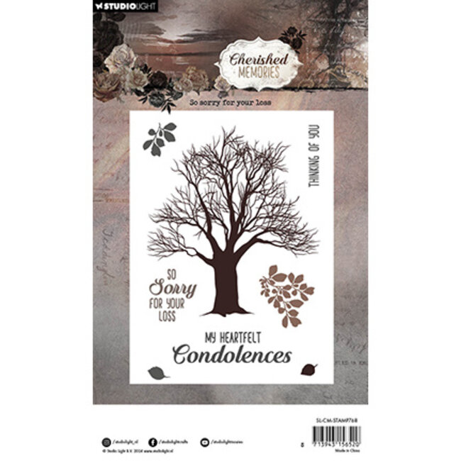 Studio Light SL Clear Stamp So sorry for your loss Cherished Memories nr.768