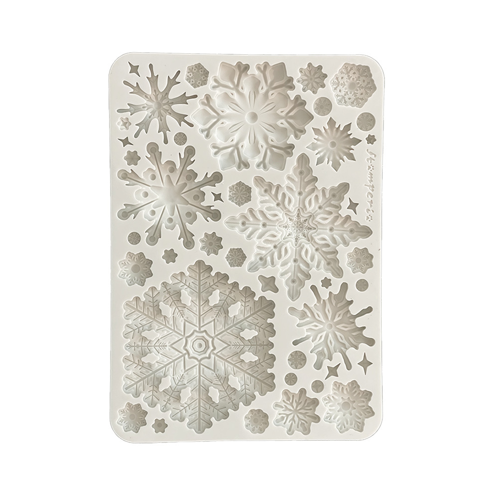Stamperia Silicon mold A5 - Create Happiness Dewdrops snowflakes