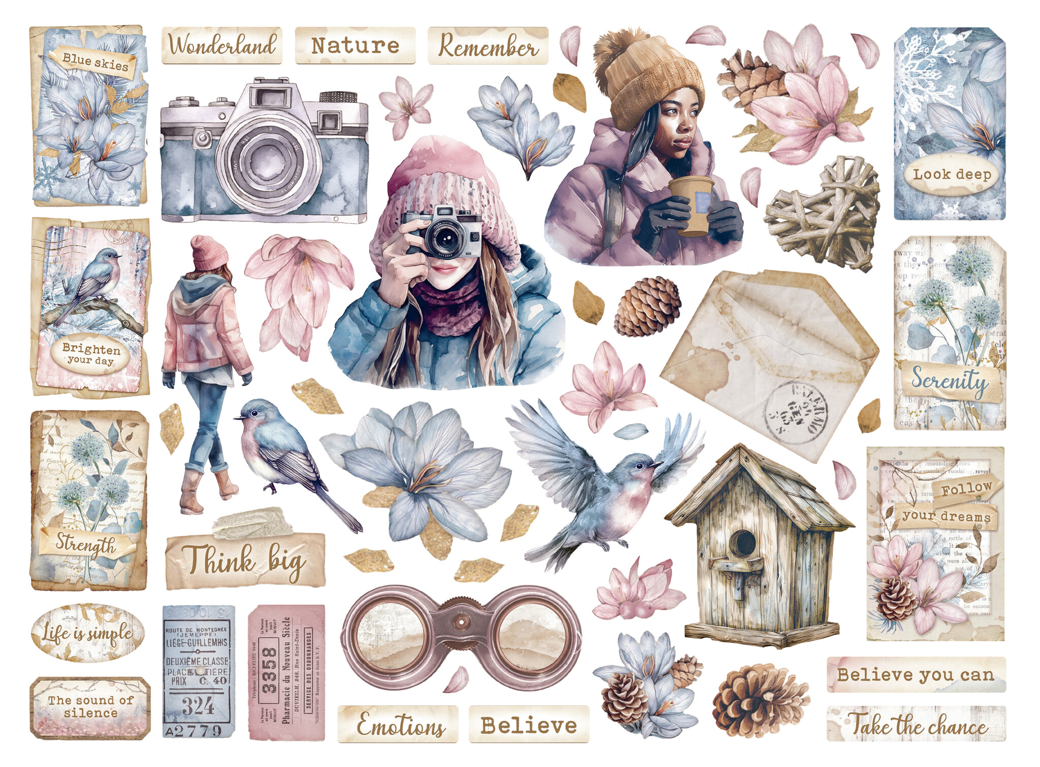 Stamperia Die cuts assorted - Create Happiness Dewdrops