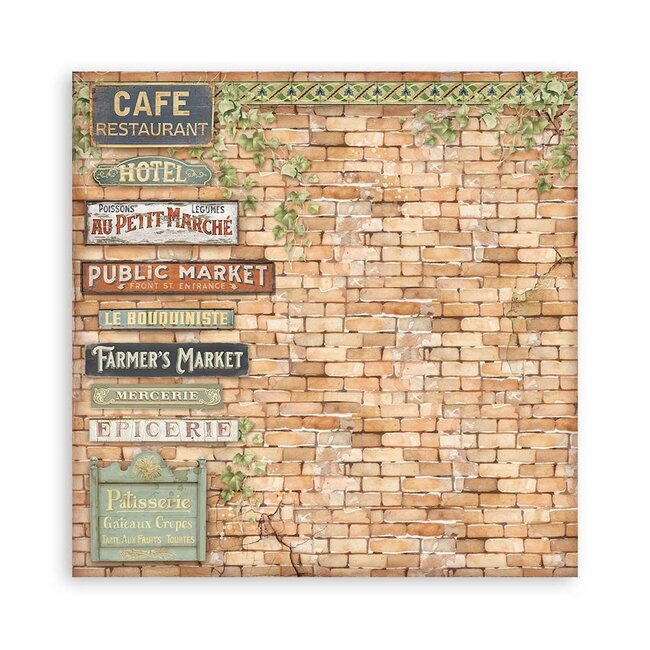 Stamperia Scrapbooking Pad 10 sheets cm 30,5x30,5 (12"x12") - Art of Travelling