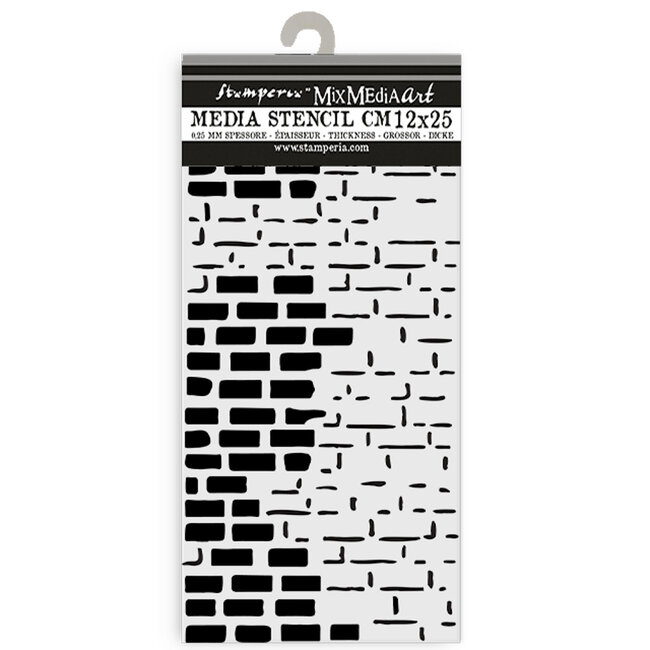 Stamperia Thick stencil cm 12X25 - Art of Travelling bricks