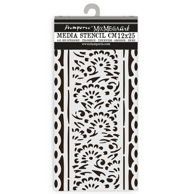 Stamperia Thick stencil cm 12X25 - Art of Travelling stripes