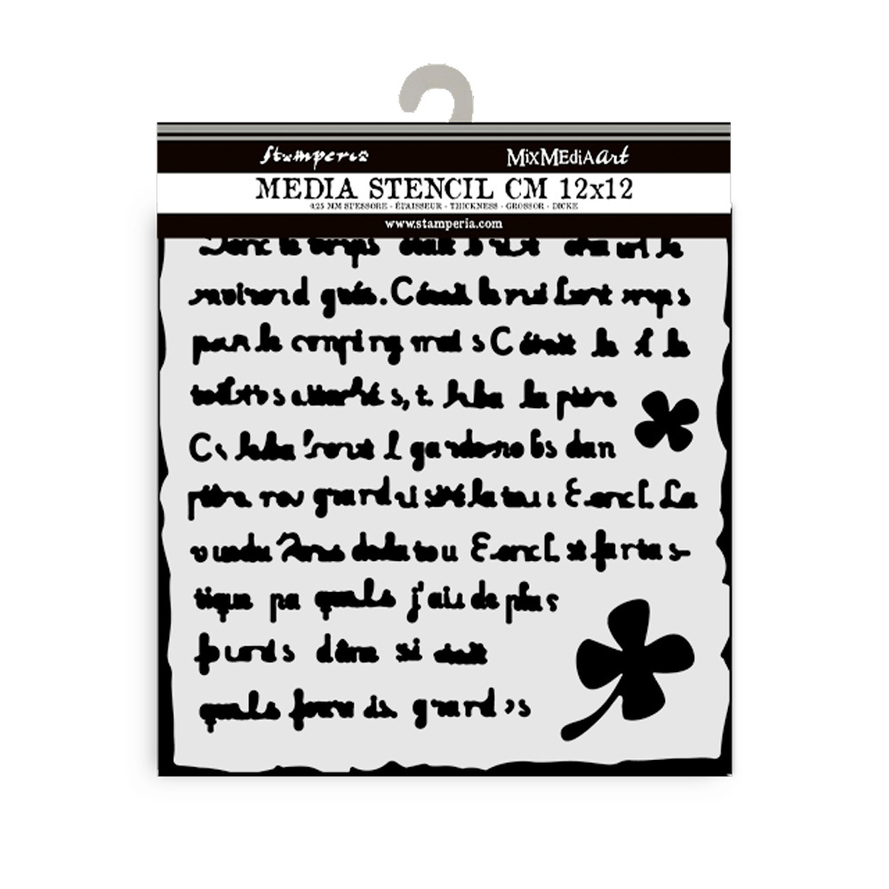 Stamperia Thick stencil cm 12X12 - Art of Travelling handmade letter