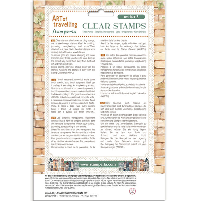 Stamperia Acrylic stamp cm 14x18 - Art of Travelling