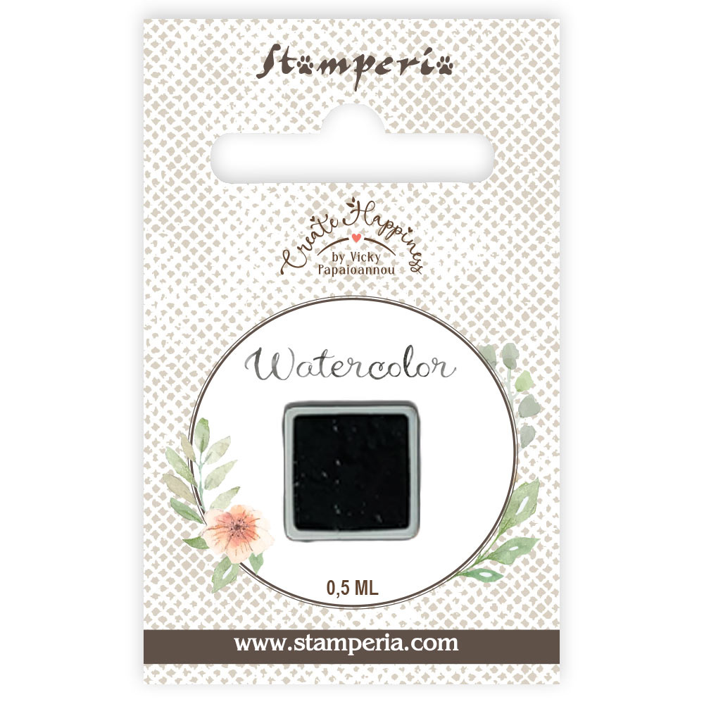 Stamperia Create Happiness watercolour refill ml 0,5 - Black