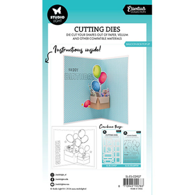 Studio Light SL Cutting Die Balloon box pop-up Essentials nr.927